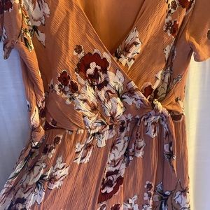 Peach Floral Romper